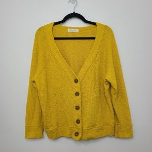 Vince Camuto Yellow Cardigan Sweater